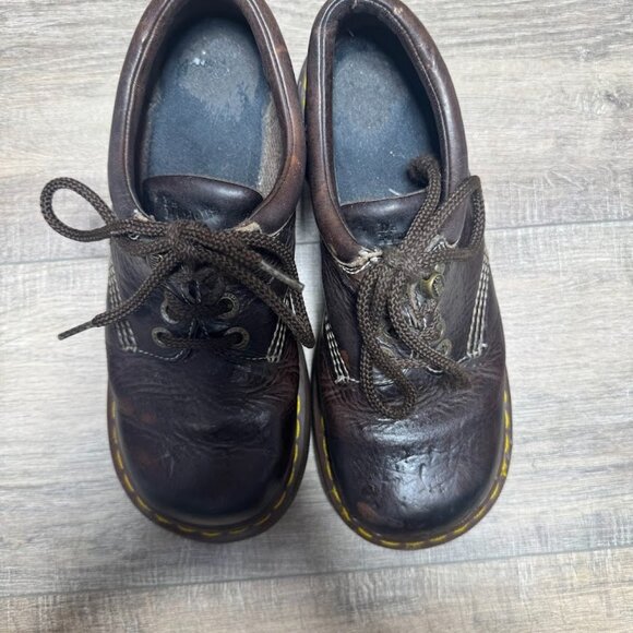 Dr. Martens Brown Leather Chunky Oxford Shoes Women's Size 9 - Picture 2 of 7